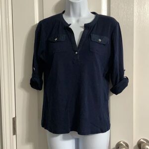 Lauren Ralph. Lauren‎ Navy Top size  Medium